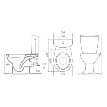 Van Marcke Carice Sphinx WC Pack Met Muuraansluiting 4 Van Marcke Carice Sphinx WC Pack Met Muuraansluiting - Afbeelding 2