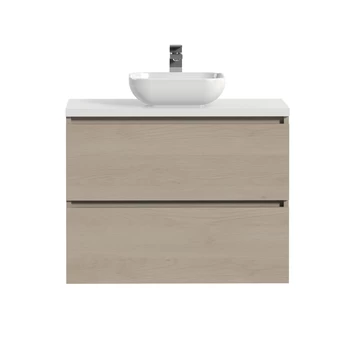 Tiger Karlo Badkamermeubelset 80 Cm Naturel Eik Met Wit Houten Wasblad En Glanzend Witte Keramische Waskom 4 Tiger Karlo Badkamermeubelset 80 Cm Naturel Eik Met Wit Houten Wasblad En Glanzend Witte Keramische Waskom - Afbeelding 2