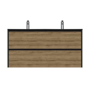 Tiger Reverse Meubelset 120 Cm Met 2 Lades Chalet Eik / Mat Zwart Inclusief Oval Wastafel Dubbel Mat Zwart 5 Tiger Reverse Meubelset 120 Cm Met 2 Lades Chalet Eik / Mat Zwart Inclusief Oval Wastafel Dubbel Mat Zwart - Afbeelding 3