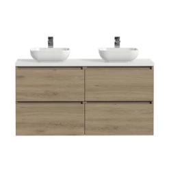 Tiger Karlo Badkamermeubelset 120 Cm Chalet Eik Met Wit Houten Wasblad En Glanzend Witte Keramische Waskom 11 Tiger Karlo Badkamermeubelset 120 Cm Chalet Eik Met Wit Houten Wasblad En Glanzend Witte Keramische Waskom -Badkamer Verkoop 123 2403