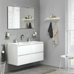 Tiger Karlo Badkamermeubel 120 Cm Hoogglans Wit Met Wastafel Hoogglans Wit -Badkamer Verkoop 123 2415