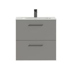 Tiger Badkamermeubel Studio 60cm Matgrijs/wit Met Vierkante Greep