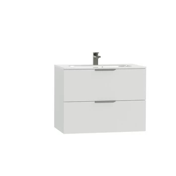 Tiger Badkamermeubel Studio 80ccm Hoogglans Wit Met Platte RVS Greep 3 Tiger Badkamermeubel Studio 80ccm Hoogglans Wit Met Platte RVS Greep