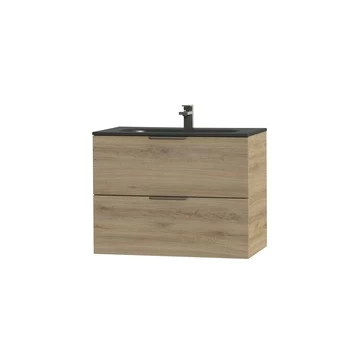 Tiger Studio Badkamermeubel 80 Cm Chalet Eiken Met Wastafel Polybeton Mat Zwart Greep Rvs Plat 5 Tiger Studio Badkamermeubel 80 Cm Chalet Eiken Met Wastafel Polybeton Mat Zwart Greep Rvs Plat - Afbeelding 3