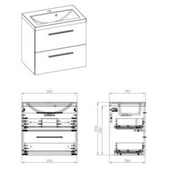 Atlantic Badmeubel Alice 60cm Hout -Badkamer Verkoop 123 2480
