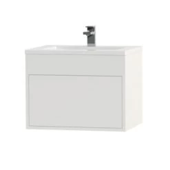 Tiger Helsinki Badkamermeubel 60 Cm Hoogglans Wit Met Wastafel Polybeton Wit -Badkamer Verkoop 123 2517