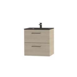 Tiger Badkamermeubel Studio 60cm Naturel Eik/matzwart Met RVS Greep 7 Tiger Badkamermeubel Studio 60cm Naturel Eik/matzwart Met RVS Greep -Badkamer Verkoop 123 2539