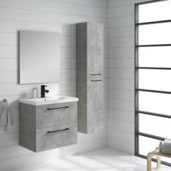 Atlantic Badmeubelset Sienna 60 Cm Beton -Badkamer Verkoop 123 2556