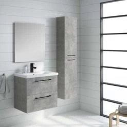 Atlantic Badmeubelset Sienna 60 Cm Beton -Badkamer Verkoop 123 2557