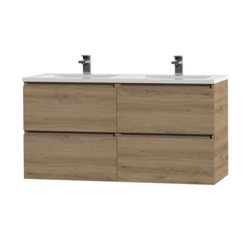 Tiger Karlo Badkamermeubel 120 Cm Chalet Eiken Met Wastafel Hoogglans Wit 3 Tiger Karlo Badkamermeubel 120 Cm Chalet Eiken Met Wastafel Hoogglans Wit