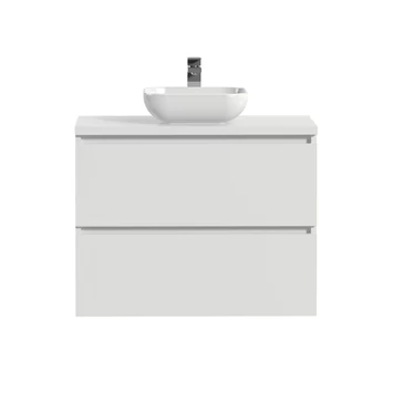 Tiger Karlo Badkamermeubelset 80 Cm Hoogglans Wit Met Wit Houten Wasblad En Glanzend Witte Keramische Waskom 4 Tiger Karlo Badkamermeubelset 80 Cm Hoogglans Wit Met Wit Houten Wasblad En Glanzend Witte Keramische Waskom - Afbeelding 2