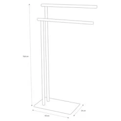 Sealskin Handdoekrek Brix Metaal Wit -Badkamer Verkoop 123 262