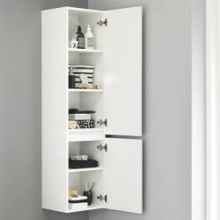 Tiger Karlo Kolomkast Sneeuwwit 160 Cm -Badkamer Verkoop 123 2674