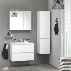 Tiger Karlo Kolomkast Sneeuwwit 160 Cm -Badkamer Verkoop 123 2675