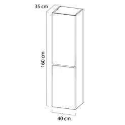Tiger Karlo Kolomkast Sneeuwwit 160 Cm -Badkamer Verkoop 123 2677