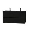 Tiger Karlo Badkamermeubel 120 Cm Mat Zwart Met Zwarte Wastafel -Badkamer Verkoop 123 2689
