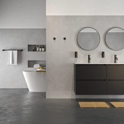 Tiger Karlo Badkamermeubel 120 Cm Mat Zwart Met Zwarte Wastafel 21 Tiger Karlo Badkamermeubel 120 Cm Mat Zwart Met Zwarte Wastafel -Badkamer Verkoop 123 2696