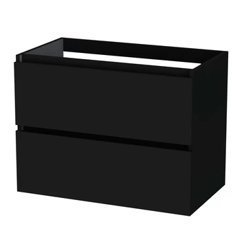 Tiger Karlo Badkamermeubel 80cm Mat Zwart Met Eiken Wasblad En Keramische Waskom 4 Tiger Karlo Badkamermeubel 80cm Mat Zwart Met Eiken Wasblad En Keramische Waskom - Afbeelding 2