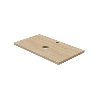 Tiger Karlo Badkamermeubel 80cm Mat Zwart Met Eiken Wasblad En Keramische Waskom 6 Tiger Karlo Badkamermeubel 80cm Mat Zwart Met Eiken Wasblad En Keramische Waskom - Afbeelding 4