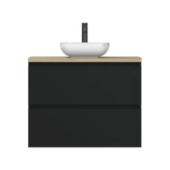 Tiger Karlo Badkamermeubel 80cm Mat Zwart Met Eiken Wasblad En Keramische Waskom 18 Tiger Karlo Badkamermeubel 80cm Mat Zwart Met Eiken Wasblad En Keramische Waskom -Badkamer Verkoop 123 2823