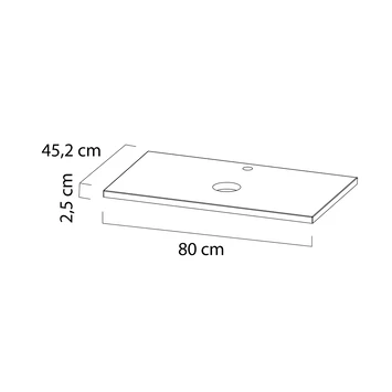 Tiger Karlo Badkamermeubel 80cm Mat Zwart Met Eiken Wasblad En Keramische Waskom 11 Tiger Karlo Badkamermeubel 80cm Mat Zwart Met Eiken Wasblad En Keramische Waskom - Afbeelding 9