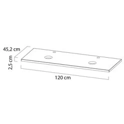 Tiger Maryport Badkamermeubelset 120 Cm Mat Zwart Met Licht Eiken Houten Wasblad, Keramische Opzetkommen En Matzwarte Grepen -Badkamer Verkoop 123 2887