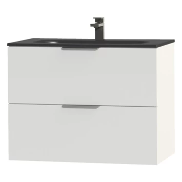 Tiger Studio Badkamermeubel 80 Cm Hoogglans Wit Met Wastafel Polybeton Mat Zwart Greep Rvs Plat 5 Tiger Studio Badkamermeubel 80 Cm Hoogglans Wit Met Wastafel Polybeton Mat Zwart Greep Rvs Plat - Afbeelding 3