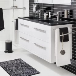 Tiger Badkamermeubel Boston 120cm Hoogglans Wit/matzwart Met Grepen RVS 9 Tiger Badkamermeubel Boston 120cm Hoogglans Wit/matzwart Met Grepen RVS -Badkamer Verkoop 123 2959