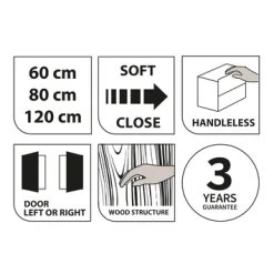 TIGER S-line Spiegelkast 80 Naturel Eik -Badkamer Verkoop 123 3005