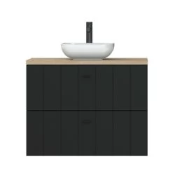 Tiger Maryport Badkamermeubelset 80 Cm Mat Zwart Met Licht Eiken Houten Wasblad, Keramische Opzetkom En Matzwarte Grepen 22 Tiger Maryport Badkamermeubelset 80 Cm Mat Zwart Met Licht Eiken Houten Wasblad, Keramische Opzetkom En Matzwarte Grepen -Badkamer Verkoop 123 3025