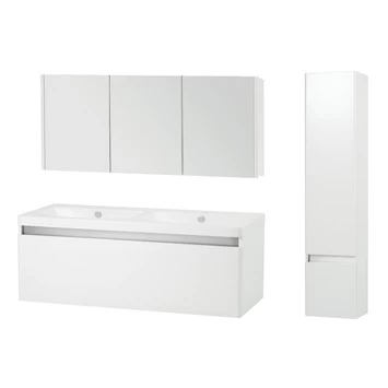 Stripe Badkamermeubelset Hoogglans Wit 120 Cm Exclusief Kolomkast 3 Stripe Badkamermeubelset Hoogglans Wit 120 Cm Exclusief Kolomkast