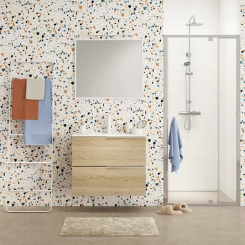 Tiger Badmeubelset Pocket 60 Cm Met 2 Lades Naturel Eik 4 Tiger Badmeubelset Pocket 60 Cm Met 2 Lades Naturel Eik - Afbeelding 2