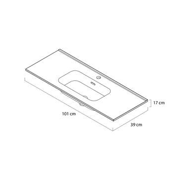 Tiger Badmeubelset Pocket 100 Cm Met 2 Lades Wit 6 Tiger Badmeubelset Pocket 100 Cm Met 2 Lades Wit - Afbeelding 4