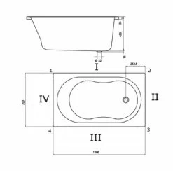 Sealskin Bad Optimo Acryl 70x120x45 Cm -Badkamer Verkoop 123 3243