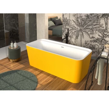 Allibert Bad Kolora Vrijstaand Geel Oker Mat 170x78 Cm 4 Allibert Bad Kolora Vrijstaand Geel Oker Mat 170x78 Cm - Afbeelding 2