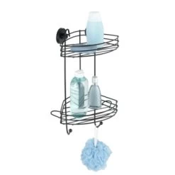 Wenko Vacuumloc 2-laags Hoekrek Zwart