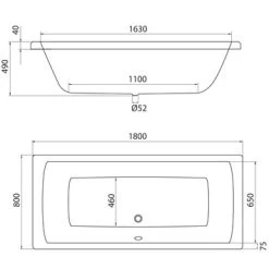 Sealskin Bad Trend Acryl 80x180x47 Cm 6 Sealskin Bad Trend Acryl 80x180x47 Cm -Badkamer Verkoop 123 3298