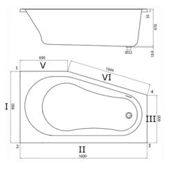 Sealskin Bad Optimo Compact Rechts Acryl 90x160x48 Cm -Badkamer Verkoop 123 3301