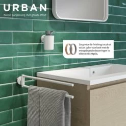 Tiger Handdoekhouder Urban 2-Armig Wit -Badkamer Verkoop 123 3315