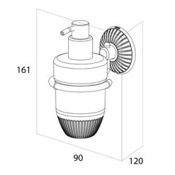 Tiger Ivy Zeepdispenser 200ml Chroom/wit Keramiek -Badkamer Verkoop 123 3335