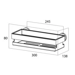 Tiger Noon Douchemand 30 X 8 X 13,8 Cm Inox 11 Tiger Noon Douchemand 30 X 8 X 13,8 Cm Inox -Badkamer Verkoop 123 3383