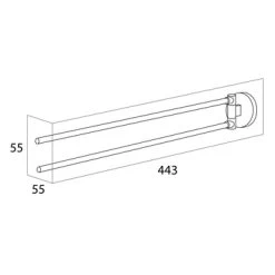 Handson Handdoekrek Smart Met Draaibare Armen Chroom -Badkamer Verkoop 123 3436