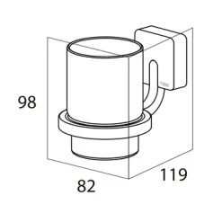 Tiger Bekerhouder Impuls Hangend Met Beker RVS 9 Tiger Bekerhouder Impuls Hangend Met Beker RVS -Badkamer Verkoop 123 3475