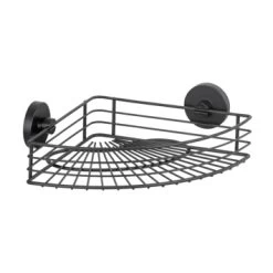 Wenko Vacuumloc Hoekrek Bari Zwart