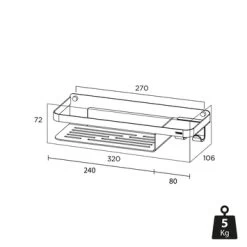 Tiger Douchemand Met Haak Caddy Rvs -Badkamer Verkoop 123 3530