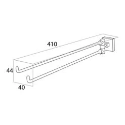 Tiger Handdoekrek Melbourne Met Draaibare Armen Chroom -Badkamer Verkoop 123 3570