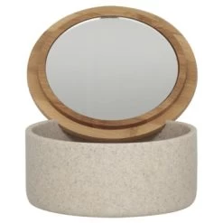 Sealskin Spiegeldoosje Grace Zand 8 Sealskin Spiegeldoosje Grace Zand -Badkamer Verkoop 123 3572