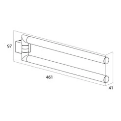 Tiger Handdoekrek Nomad Met Draaibare Armen Zwart 7 Tiger Handdoekrek Nomad Met Draaibare Armen Zwart -Badkamer Verkoop 123 3584