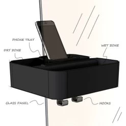 Tiger Douchemand Voor Douchewand 2-store Zwart -Badkamer Verkoop 123 3638