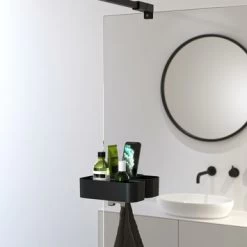 Tiger Douchemand Voor Douchewand 2-store Zwart -Badkamer Verkoop 123 3639